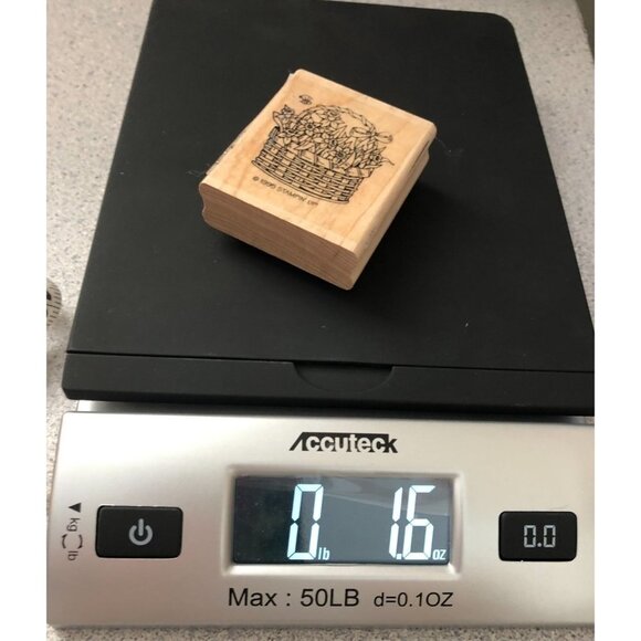 Stampin' Up Vintage 1995 Easter Basket Rubber Stamp - Picture 3 of 3